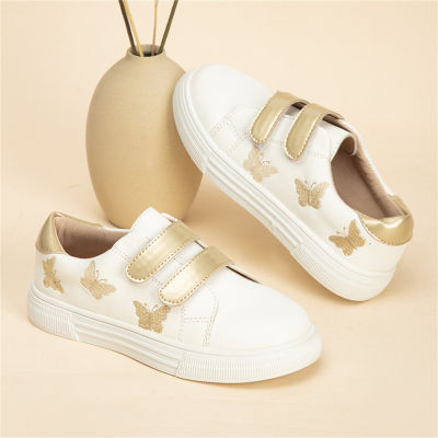 Kid Butterfly Printed Velcro Low Bond Canvas Shoes