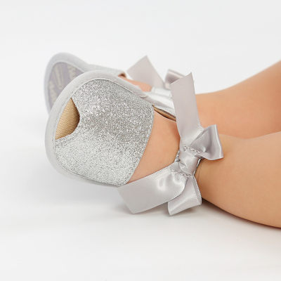 Chaussures de bébé à nœud brillant pour bébé