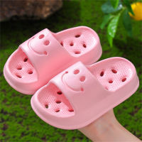 Anti-slip, hollow, water-leakable, non-stinky indoor household soft-soled sandals  Pink