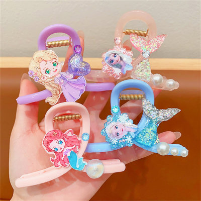 Shell broken hair clip for girls fairy children creative ice and snow mermaid cartoon girls small clip