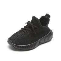 Children's breathable mesh slip-on sneakers  Black