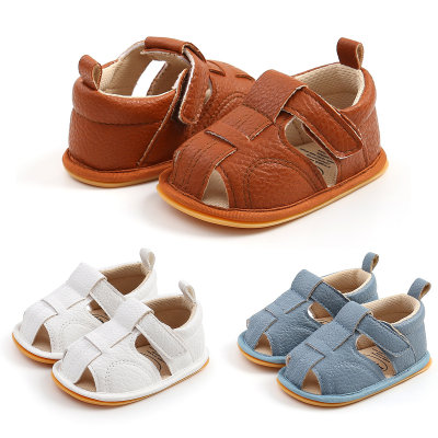 Zapatos de bebé de suela blanda de color sólido para bebé