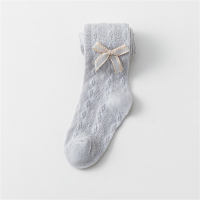 Pantimedias de bebé de verano con patrón fino para niña, calcetines de una pieza para que las niñas usen mallas grandes de PP para bebé  gris