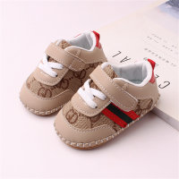 Baby Classic Printed Striped Pattern Baby Casual Shoes  Red