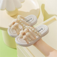 Thick-soled flower slippers for wearing as outerwear, fairy-style Roman sandals  Beige