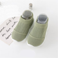 Toddler Solid Color Non-slip Knitted Shoes  Green