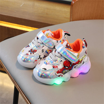 Baby boy's shoes with flashing light, girl's children's sports shoes, non-slip soft bottom baby toddler shoes 0-1 year old 3