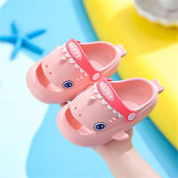 2023 Baotou Crocs EVA Slippers Girls Summer Slippery Cartoon Indoor Non-Slip Household Boys Slippers  Pink