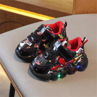 Zapatos para bebé con luz intermitente, zapatos deportivos para niña, zapatos antideslizantes de fondo suave para bebé de 0 a 1 año 3  Negro