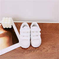 Zapatos para niñas 2024, nuevas zapatillas de deporte para niños de primavera y otoño, zapatillas bajas para niñas pequeñas, zapatos blancos pequeños, zapatos informales con concha  Blanco