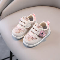 Baby girl soft sole toddler shoes 2024 spring new male baby sports shoes soft leather lightweight baby shoes  Pink