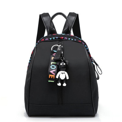 Kid Daily Solid Backpack with Colorful Stripe