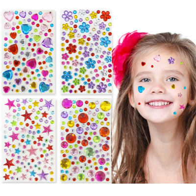Children's stone crystal diamond nail art face stickers stickers sparkling diamond