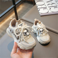 Fashionable Dad Shoes Campus Cartoon Sneakers  Beige