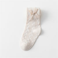 Pantimedias de bebé de verano con patrón fino para niña, calcetines de una pieza para que las niñas usen mallas grandes de PP para bebé  Beige