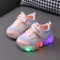 Light up soft sole toddler shoes trendy  Pink