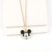 Toddler Cartoon Mickey Mouse Mickey Donald Duck dripping oil alloy necklace  Black
