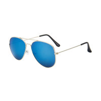 Toddler Metal Retro Toad Mirror Sunglasses  Blue
