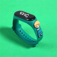 Reloj electrónico infantil Disney Princess Touch Sports LED  Verde