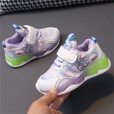 Light flashing shoes cartoon sneakers soft sole non slip toddler shoes