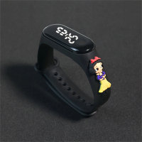 Reloj electrónico infantil Disney Princess Touch Sports LED  Negro