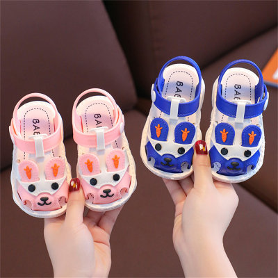 Zapatos para niños con hebilla antideslizante y suela suave Baotou de dibujos animados para bebé