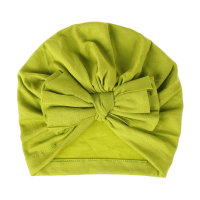 قبعة راس أطفال قطن محبوك نمط فراشة  أخضر