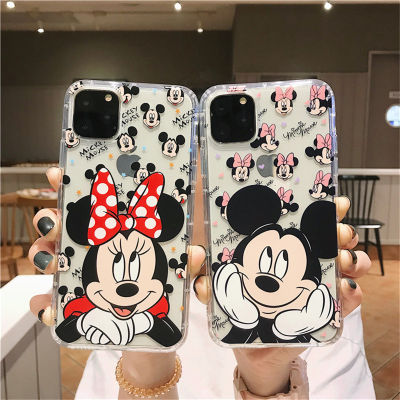 Mickey Minnie es adecuado para la funda protectora para teléfono móvil Apple 12 iPhone13promax 11 modelos creativos todo incluido 15 femeninos