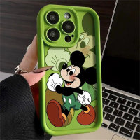 Mickey Mouse adulto para Apple 15promax nuevo iphone14pro silicona 13 soft shell ins  Verde