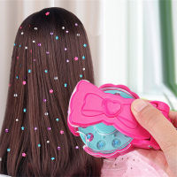 Blingbling Magic Nail Drill Machine 12 Pieces Girls Play House Hair Sticker Drill Machine Toy Drilling Machine DIY  multicolor
