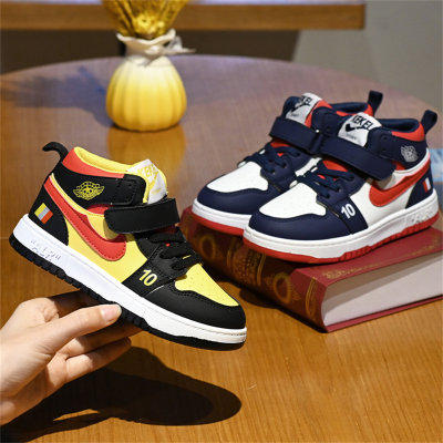 Children's basketball shoes, sports shoes, soft sole wear-resistant sneakers, high-top trendy aj children's shoes