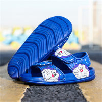Children's sports sandals, baby's beach shoes, soft soles, lightweight, non-slip, trendy cartoon factory wholesale street stalls  Deep Blue