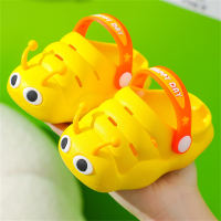 Baby sandals, summer caterpillars, children's hole-in-the-wall shoes, children's boys, girls, infants, non-slip, soft bottom, indoor anti-collision  Yellow