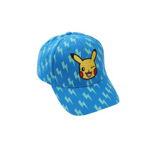 Boné de bebê Pikachu, chapéu de sol, desenho animado, graffiti, relâmpago, elfo, boné de beisebol infantil  Azul