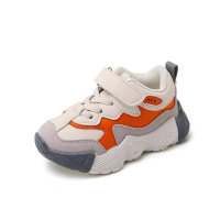 Toddler Color-block Patchwork Velcro Sneakers  Orange