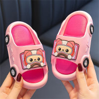 Thick-soled slippers that feel like shit, home non-slip, anti-odor, parent-child summer soft-soled silent slippers  Pink