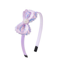 Nueva diadema con lazo de perlas y lentejuelas de Amazon, lindos y coloridos accesorios para el cabello de princesa de doble capa de color caramelo 3948  Multicolor