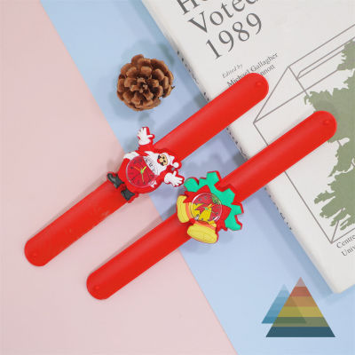 Bracelet en silicone de Noël cadran analogique montre à quartz enfants montres-bracelets