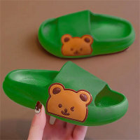 Chinelos infantis com estampa de urso  Verde