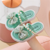 Princess shoes beach shoes soft bottom non-slip pearl outdoor wear all-match sandals  Green