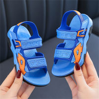 Children's 2024 sandals for boys, middle and large children, summer, girls, non-slip bathroom, beach sandals for home and outdoor wear  Blue