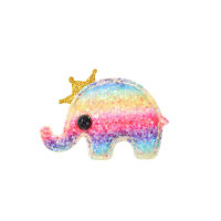 Pinza de pelo para niños con corona de elefante, ballena, animal pequeño, transfronterizo, color esponja, flequillo impreso, clip lateral, Amazon, 3667  Multicolor