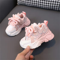 Girls anti-slip soft sole sports shoes running shoes  Pink