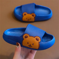 Chinelos infantis com estampa de urso  Azul