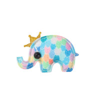 Pinza de pelo para niños con corona de elefante, ballena, animal pequeño, transfronterizo, color esponja, flequillo impreso, clip lateral, Amazon, 3667  Multicolor