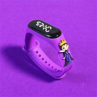 Reloj electrónico infantil Disney Princess Touch Sports LED  Púrpura