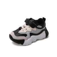 Toddler Color-block Patchwork Velcro Sneakers  Gray