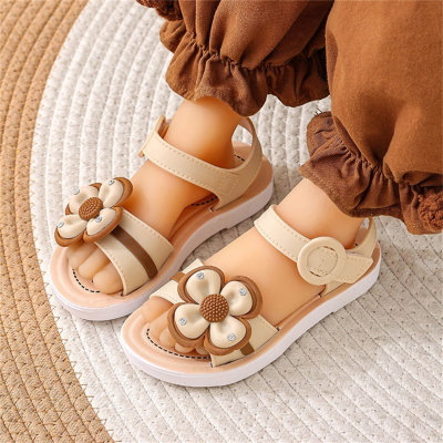 Soft bottom non-slip comfortable fashionable flower princess shoes sandals