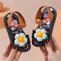 Children's floral sandals  Black