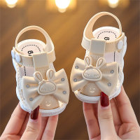 Baotou zapatos para niños pequeños sandalias antideslizantes de suela suave para uso en el hogar  Beige